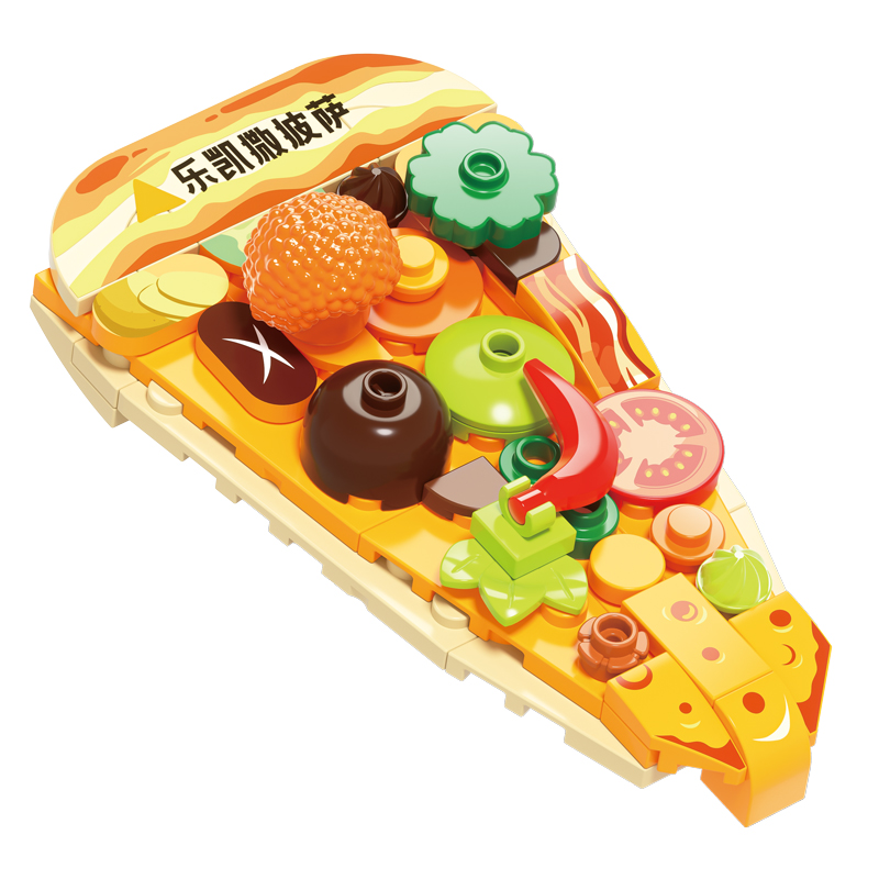 EK202 樂凱撒披薩積木冰箱貼
